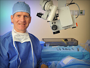 Dr. Beneke performing Glaucoma Surgery